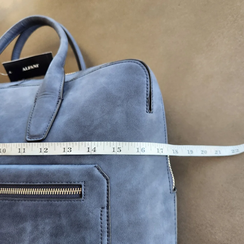 Alfani Blue Suede Messenger Bag NWT